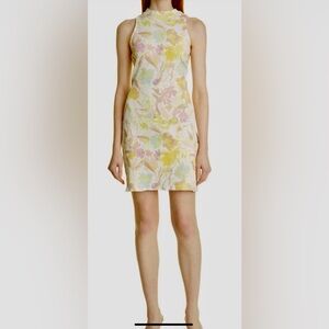 Ted Baker Yellow Pink Mini Pencil Dress Casual
